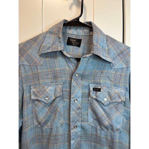 VINTAGE Montgomery Ward Western Pearl Snap Shirt - Picture 2 of 11